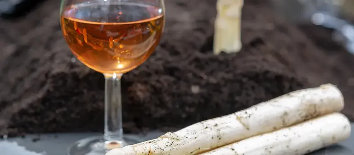 asperges met wijn